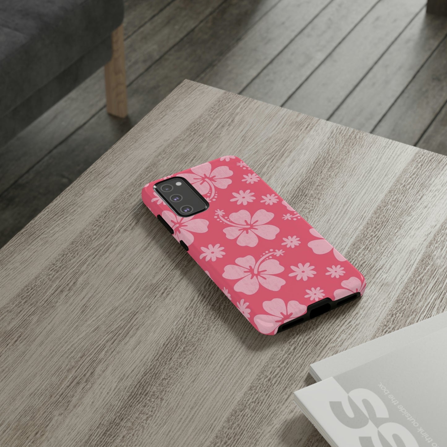 Pink hibiscus phone case/ for Samsung & Google phones /summer collection