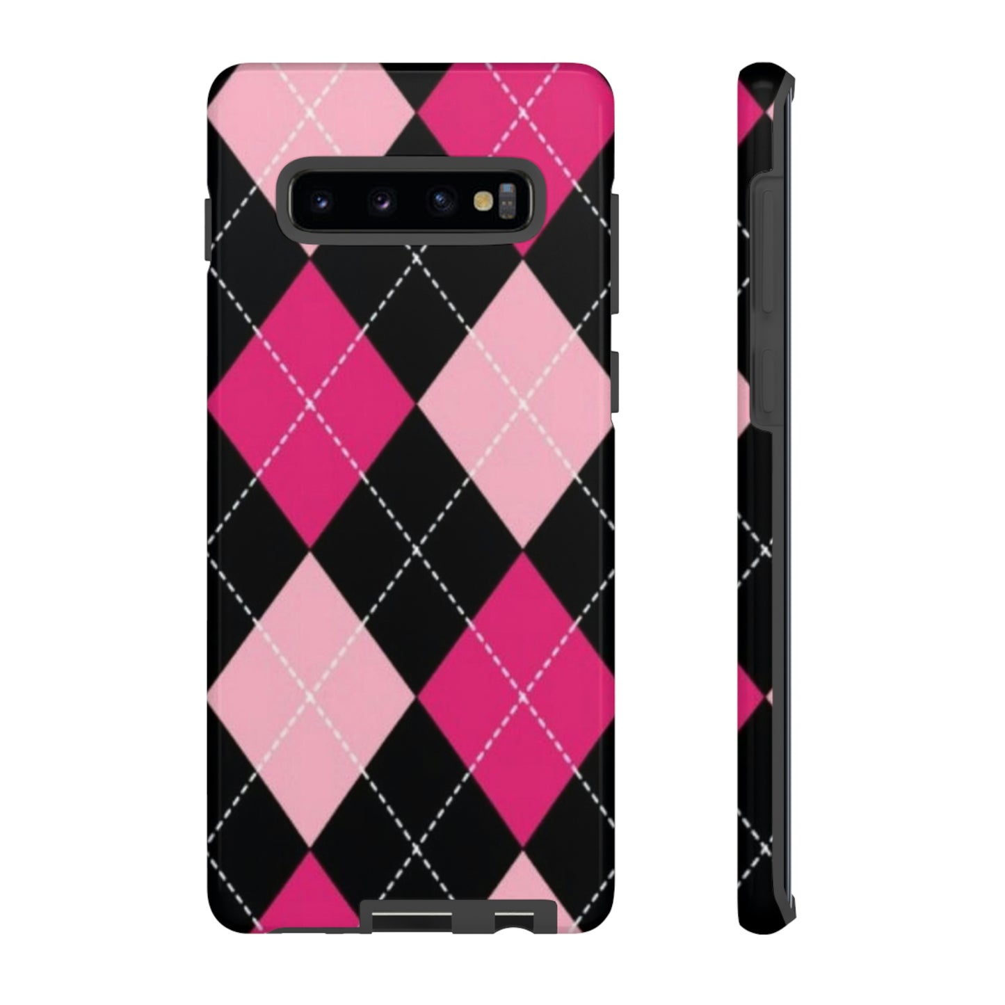 Pink Diamond phone case/ for Samsung & Google phones/ plaid collection/ Tough Phone Cases