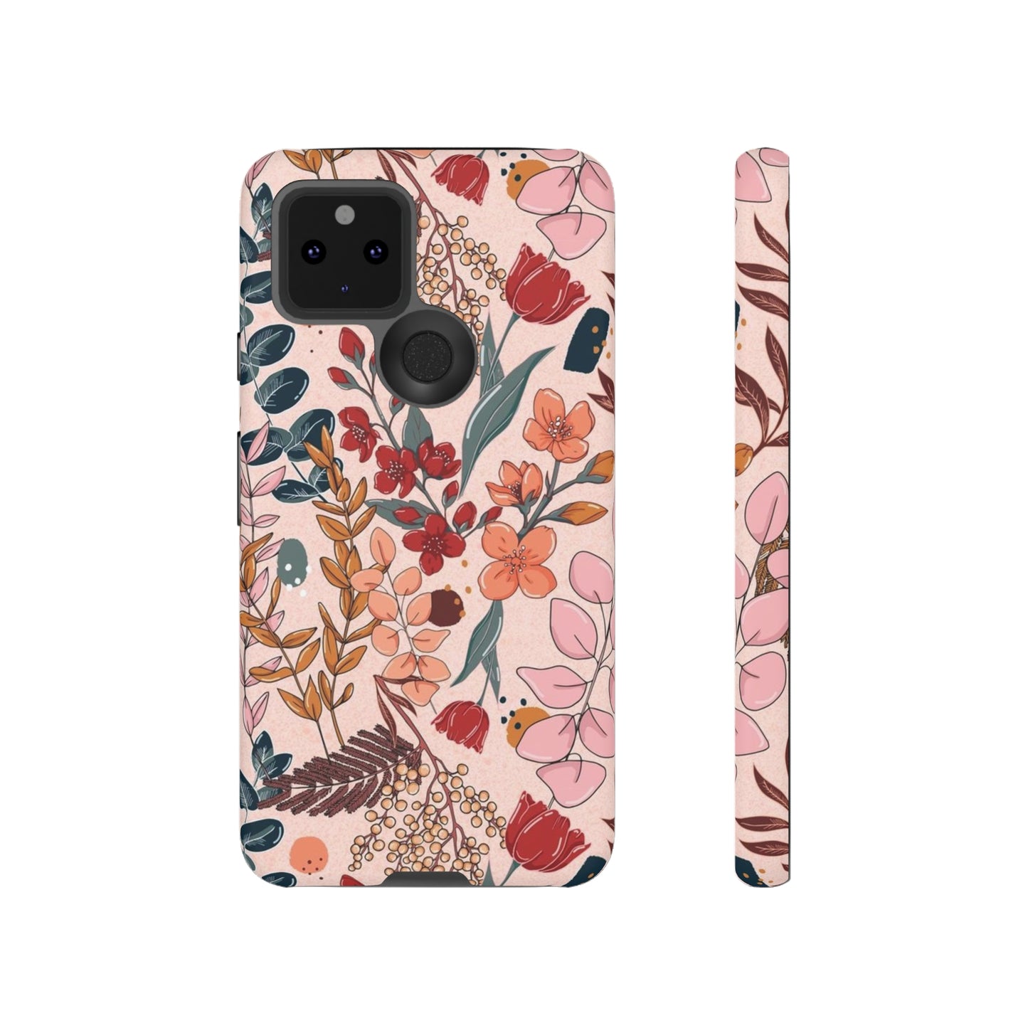 Pink Floral phone case for Samsung & Google phone/Tough Cases/ Floral Collection