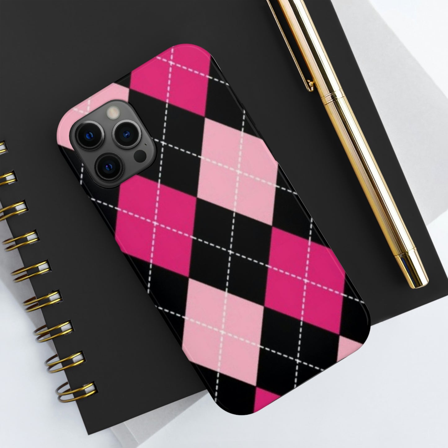 Pink Diamond phone case/ for iPhone/ plaid collection/ Tough Phone Cases