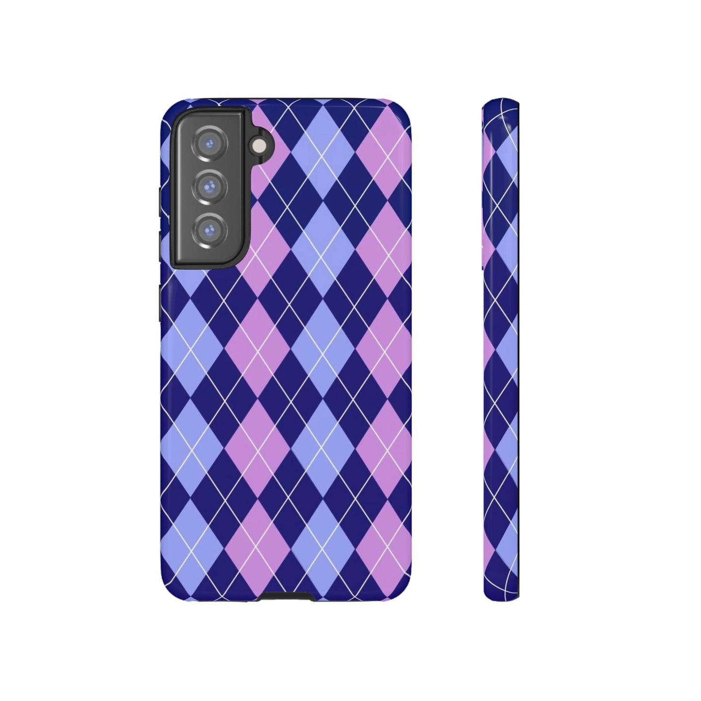 Purple sweater phone case/ for Samsung & Google phone/ plaid collection/ Tough Phone Cases