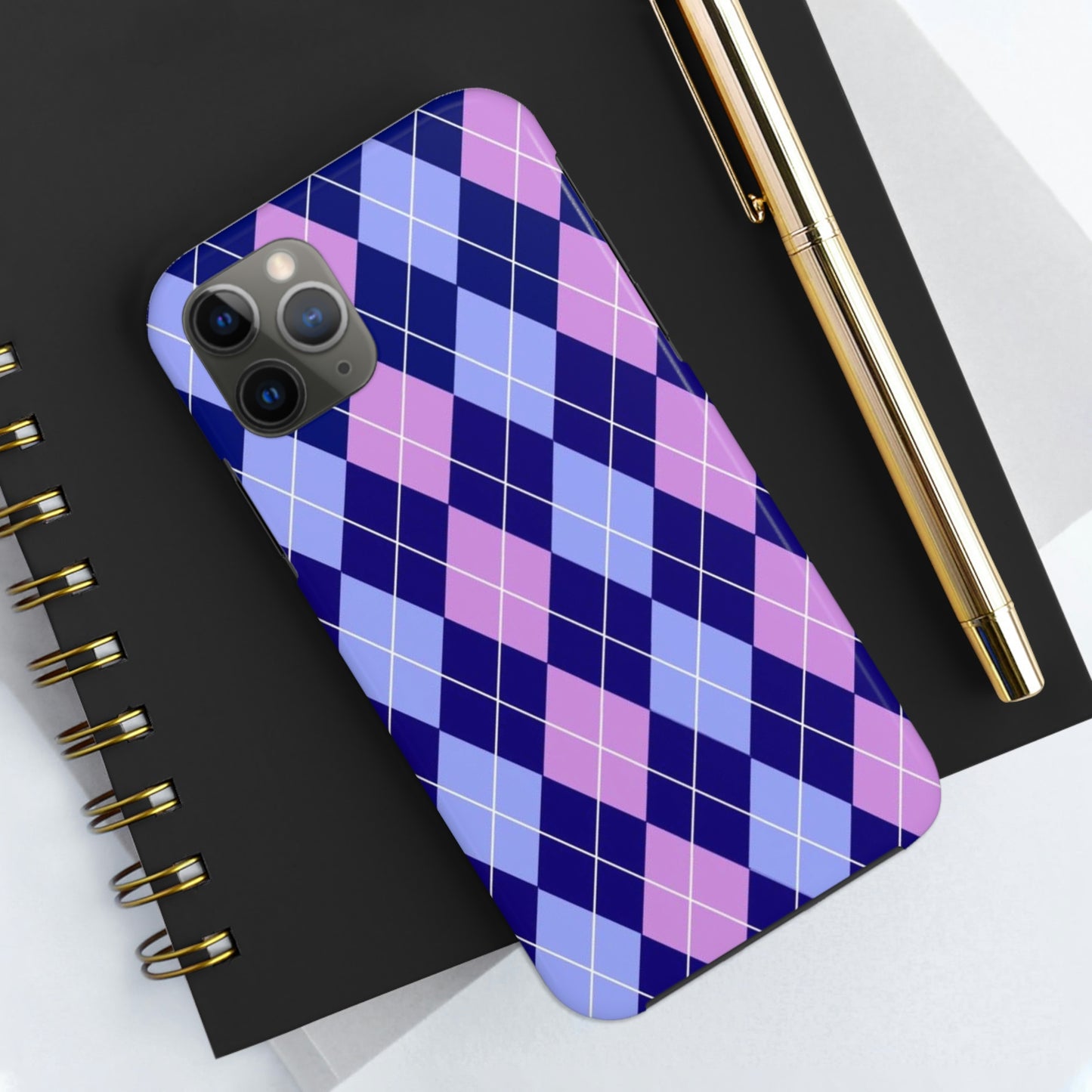 Purple plaid sweater phone case/ for iPhone/ plaid collection/ Tough Phone Cases