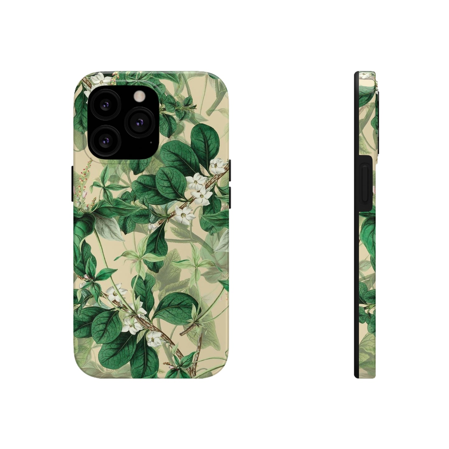 Green Petals phone case, for iPhone, Tough Phone Cases, Floral collection