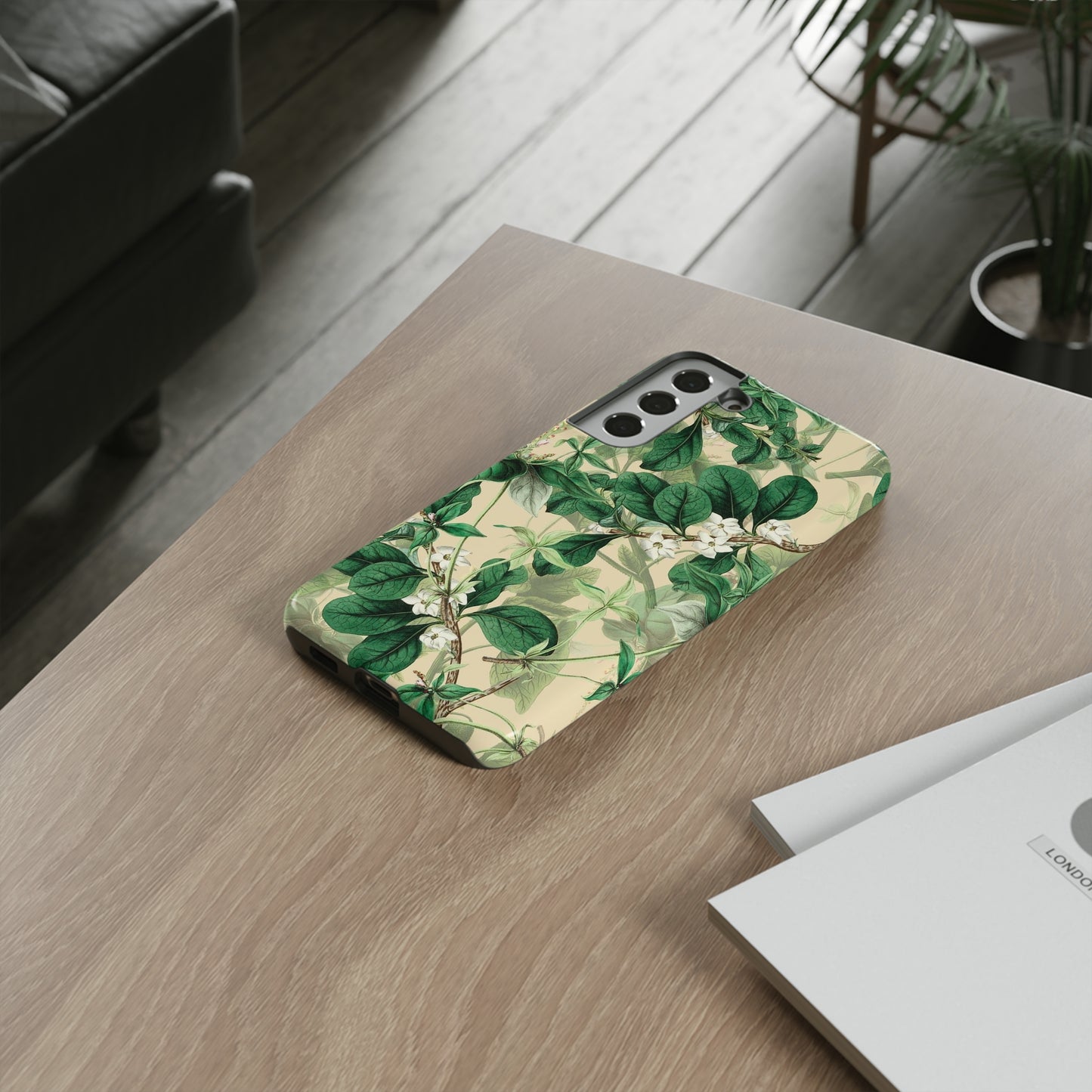 Green Petal phone case, for Samsung & Google phone./ Floral Collection