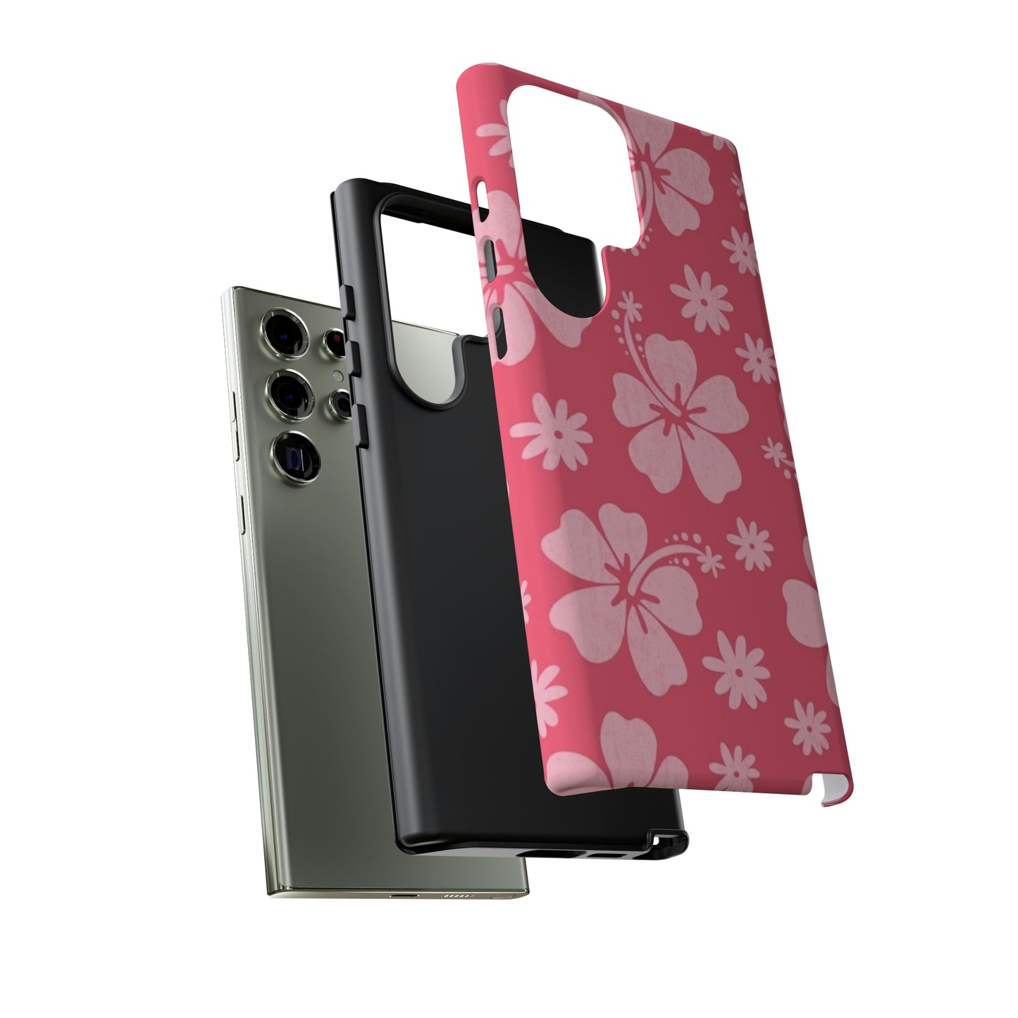 Pink hibiscus phone case/ for Samsung & Google phones /summer collection