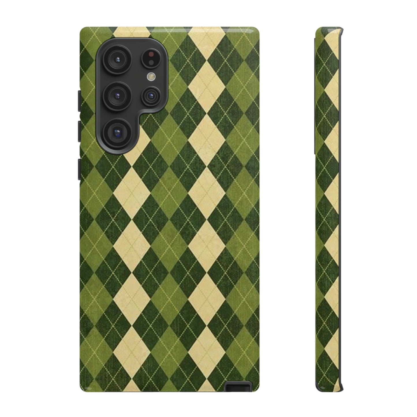 Green plaid sweater phone case/ for Samsung & Google phone/ plaid collection/ Tough Phone Cases