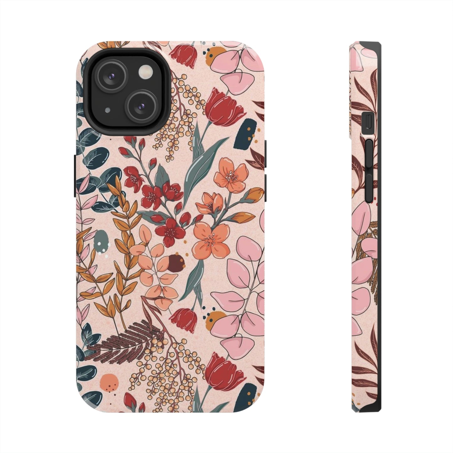 Pink Floral phone case, for iPhone/Tough Phone Cases/ Floral Collection