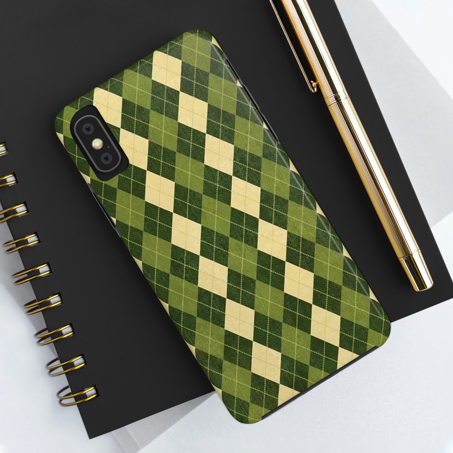 Green Plaid sweater phone case/ for iPhone/ plaid collection/ Tough Phone Cases