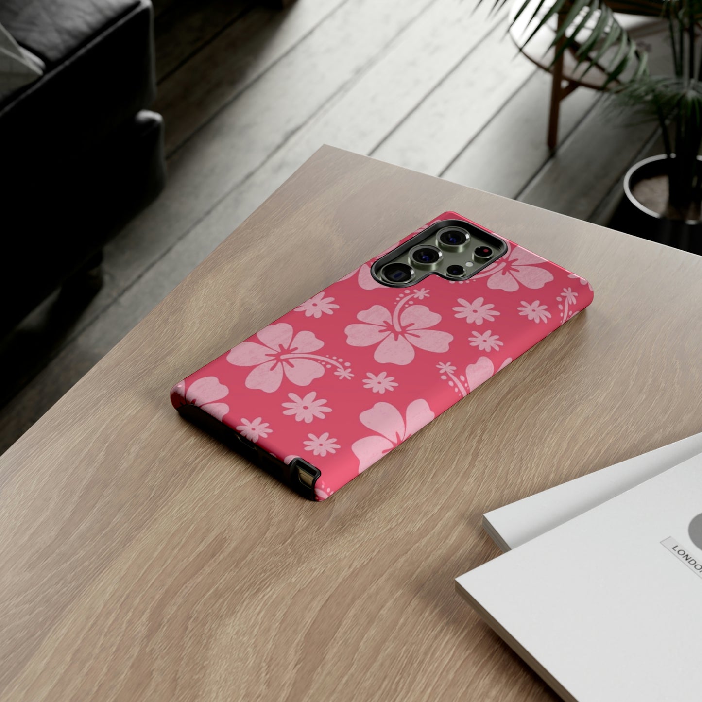 Pink hibiscus phone case/ for Samsung & Google phones /summer collection