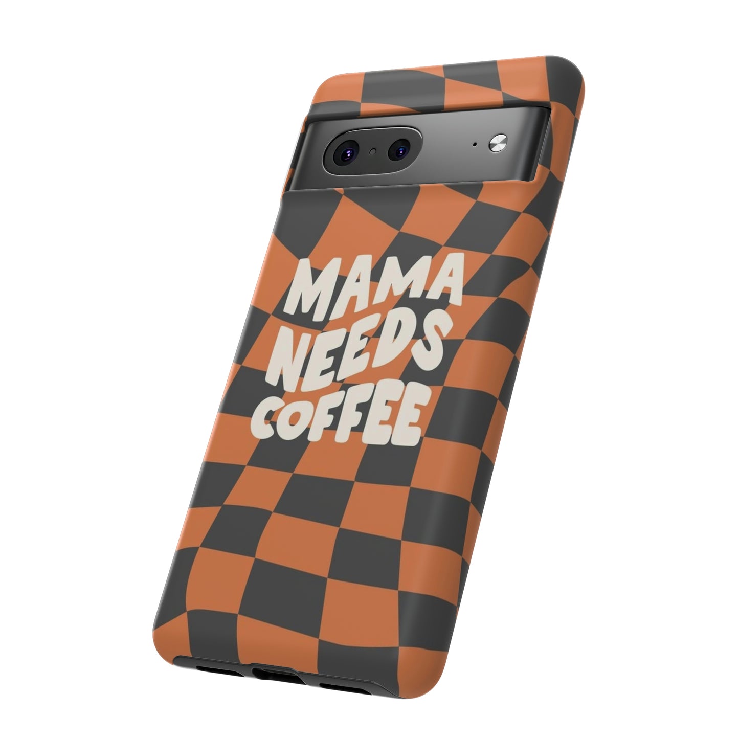 Mamma needs coffee, phone case for Samsung & Google phones, Plaid collection/Tough Cases