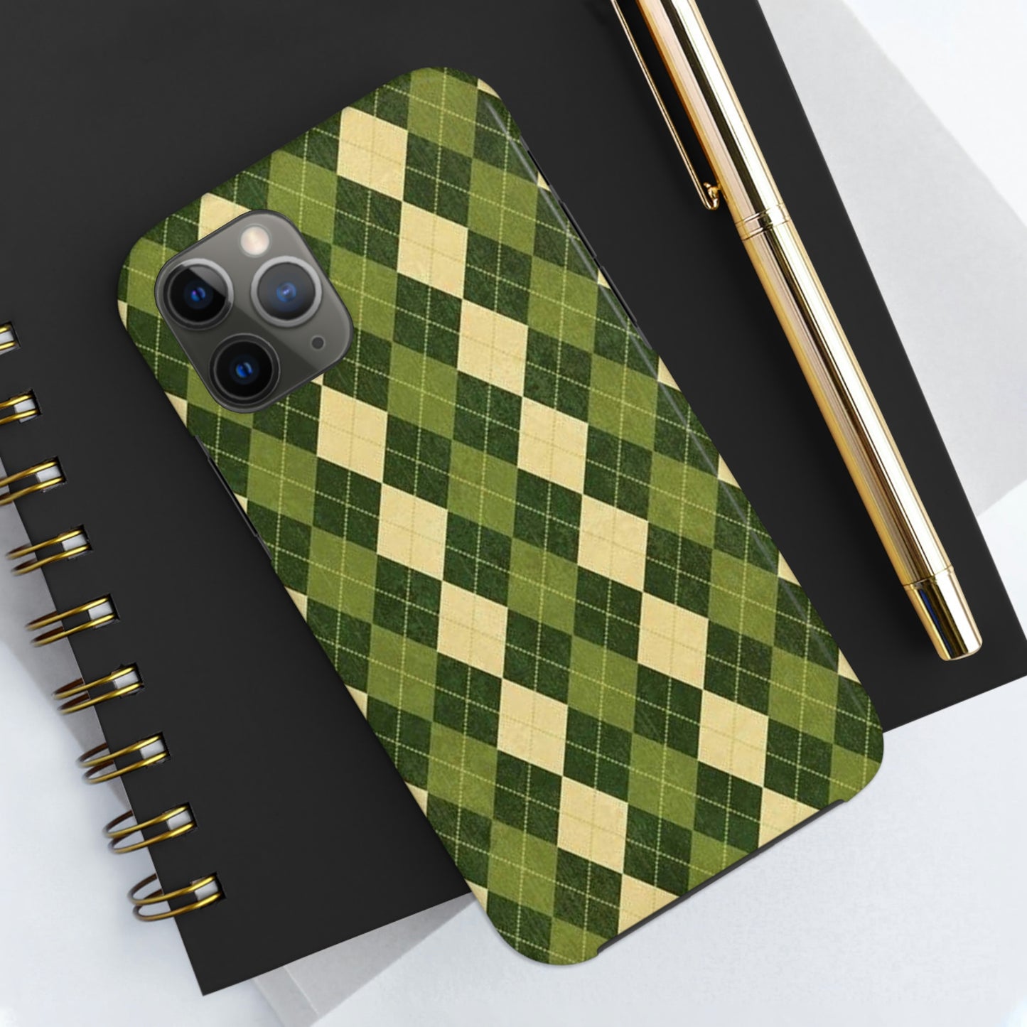 Green Plaid sweater phone case/ for iPhone/ plaid collection/ Tough Phone Cases