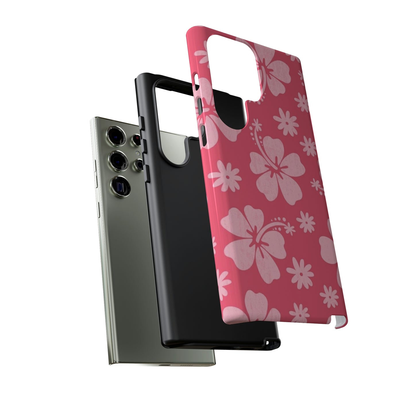 Pink hibiscus phone case/ for Samsung & Google phones /summer collection