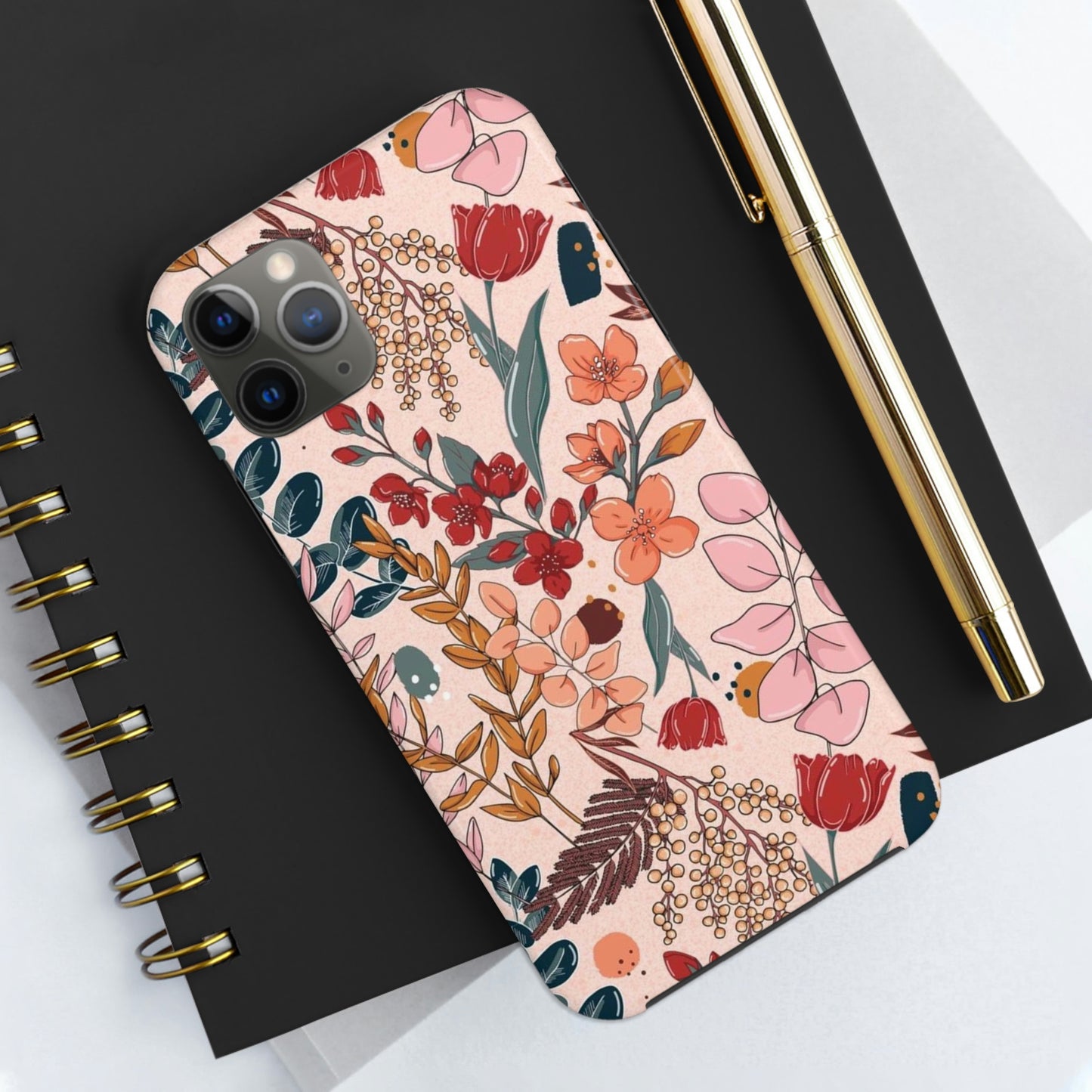 Pink Floral phone case, for iPhone/Tough Phone Cases/ Floral Collection