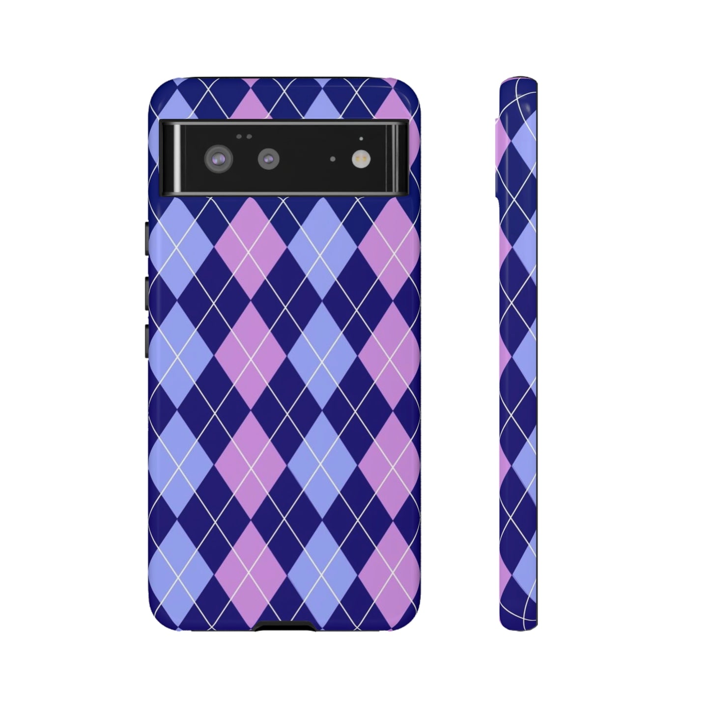 Purple sweater phone case/ for Samsung & Google phone/ plaid collection/ Tough Phone Cases