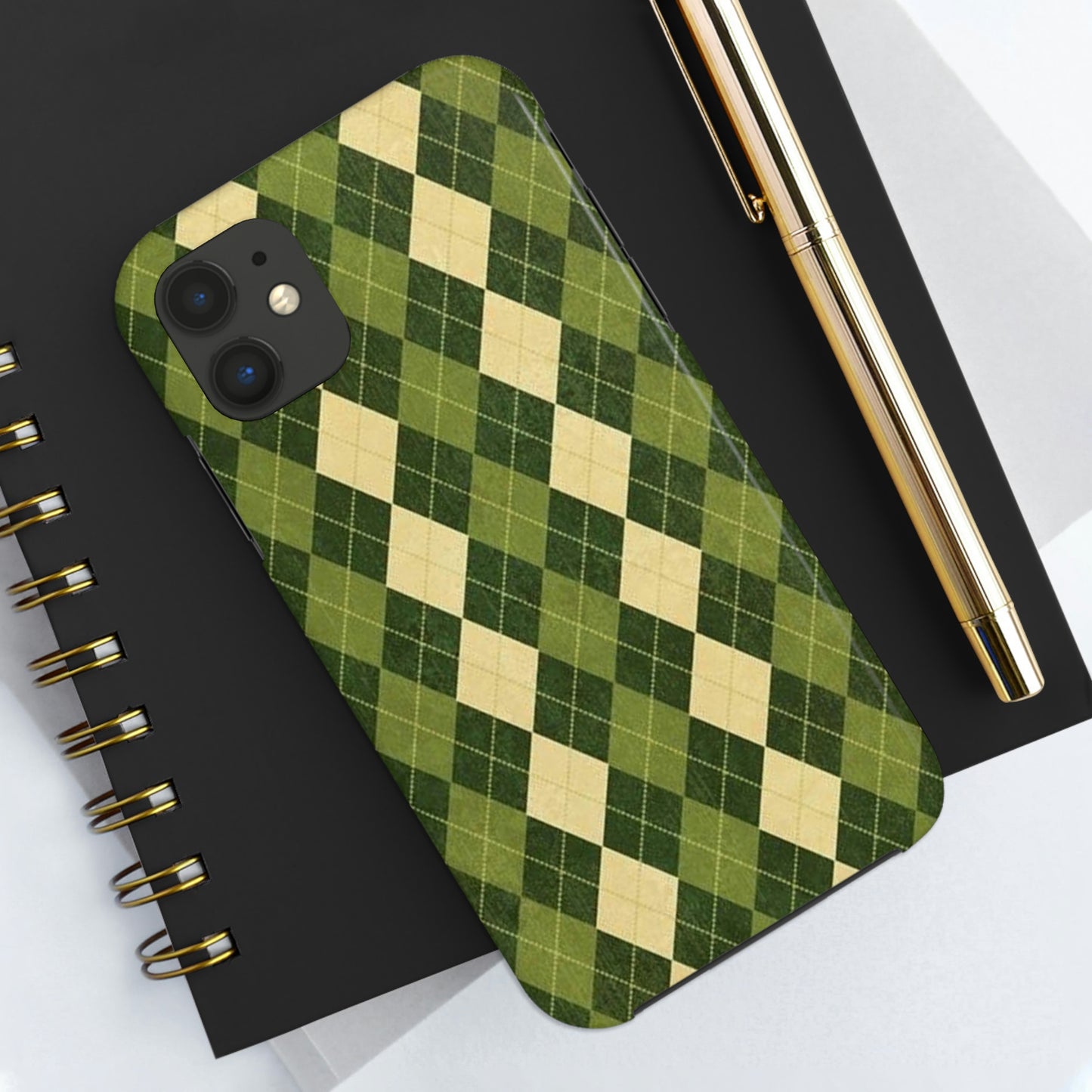 Green Plaid sweater phone case/ for iPhone/ plaid collection/ Tough Phone Cases