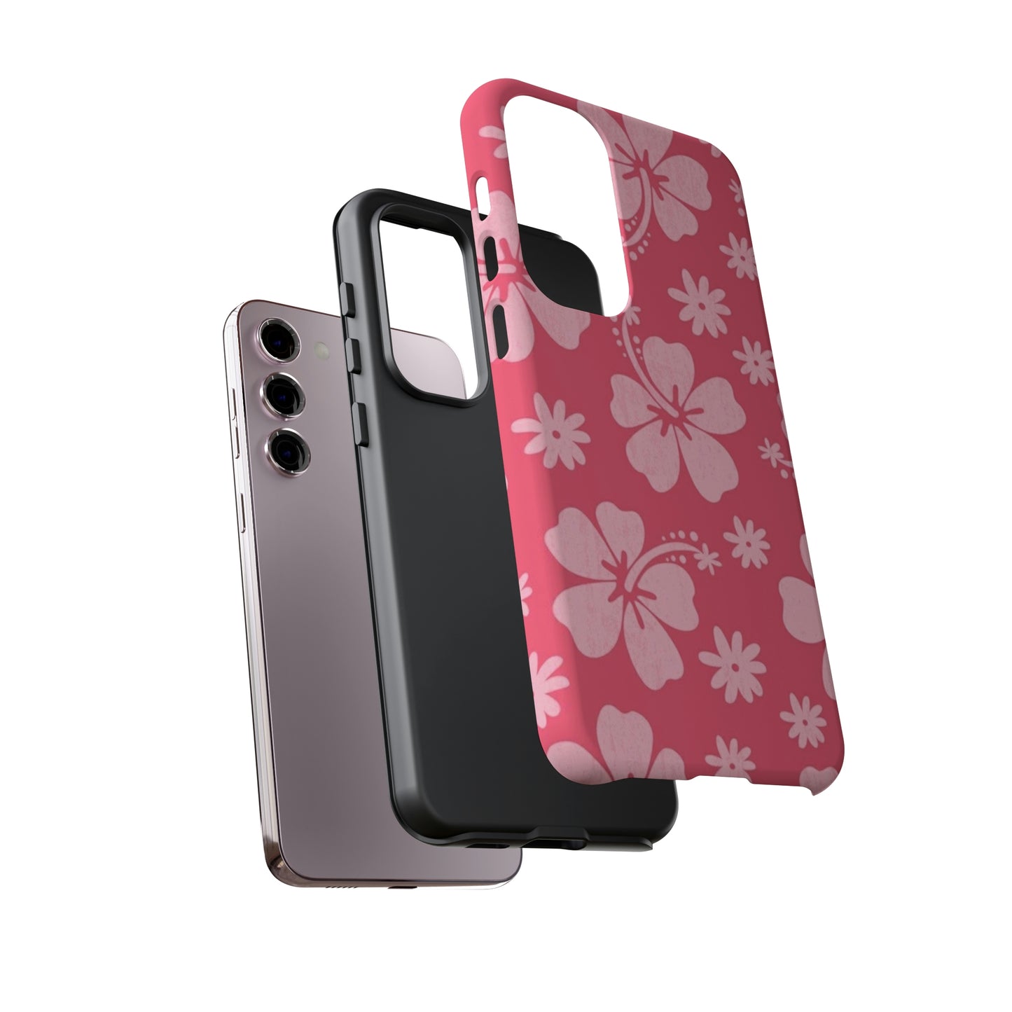 Pink hibiscus phone case/ for Samsung & Google phones /summer collection