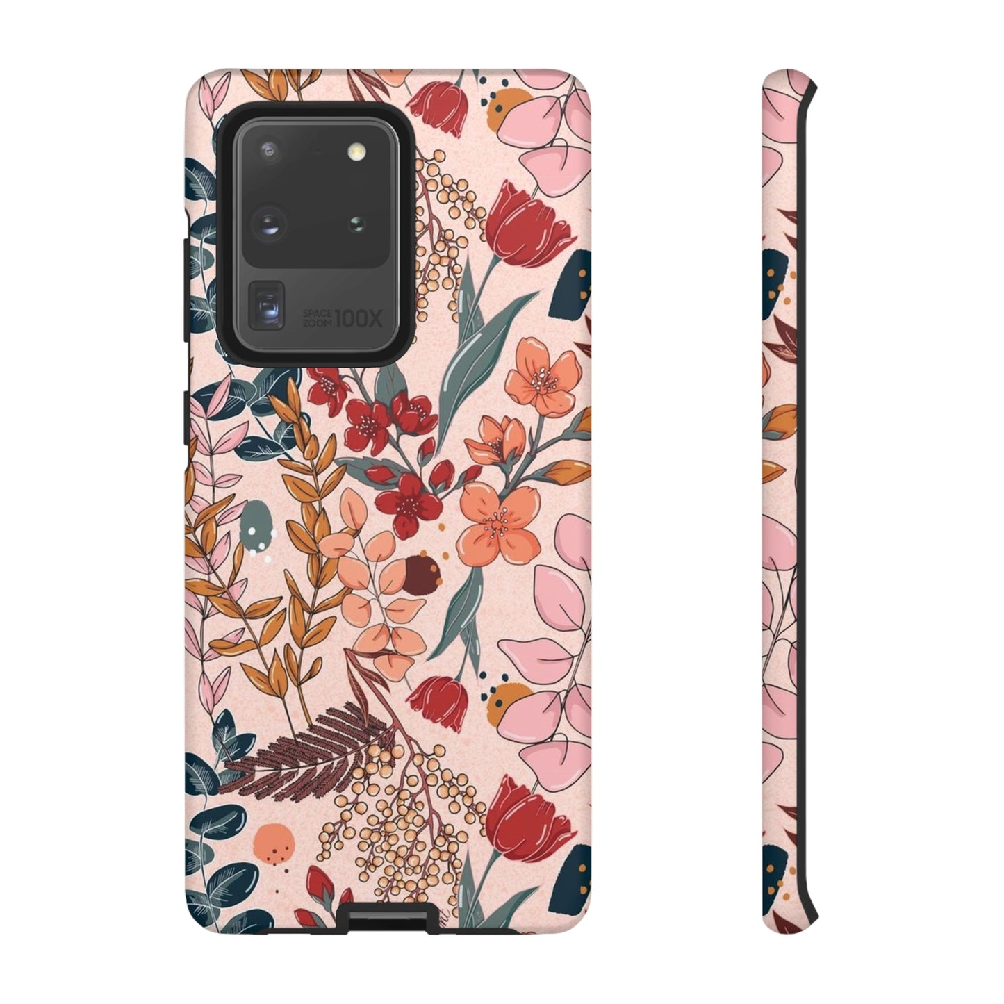 Pink Floral phone case for Samsung & Google phone/Tough Cases/ Floral Collection