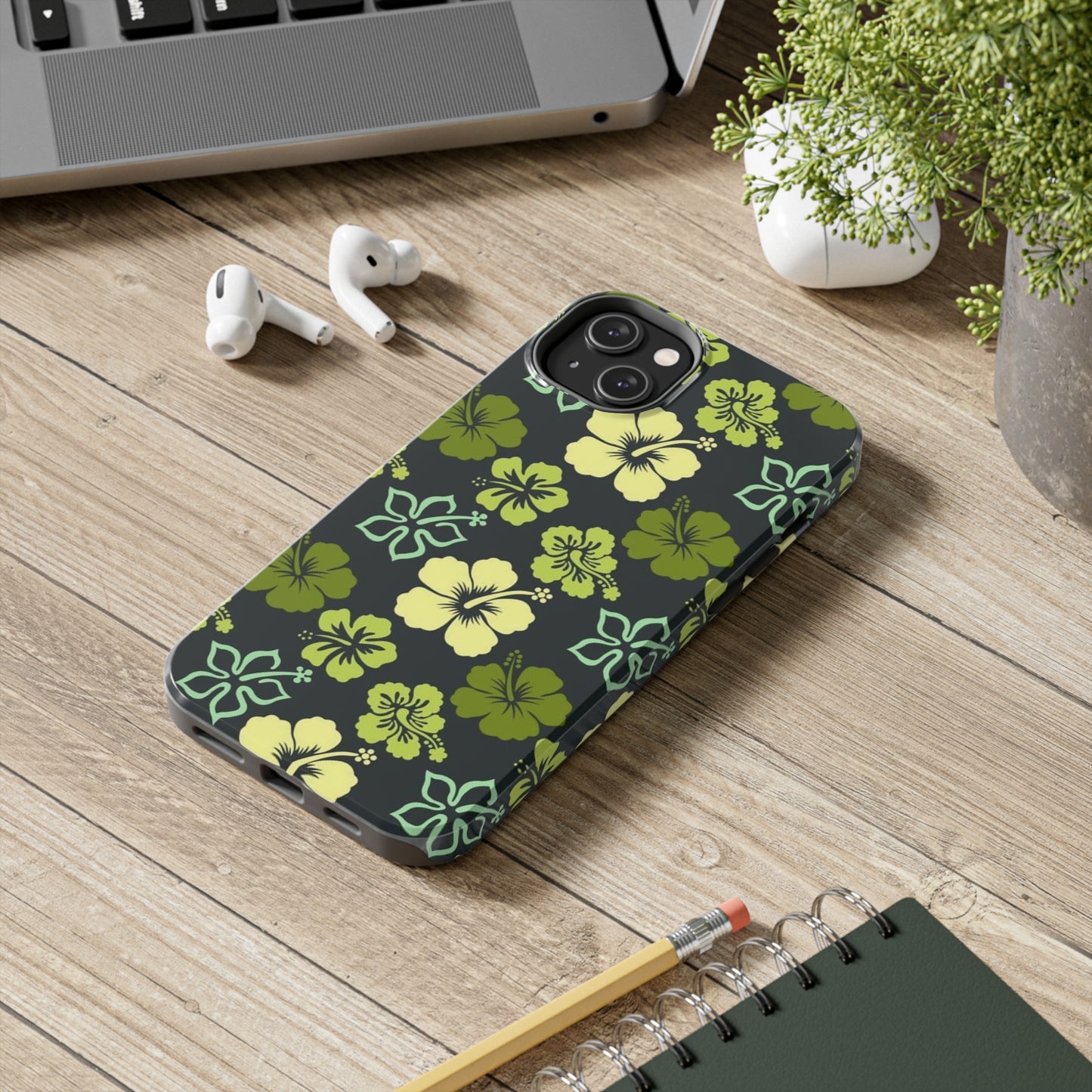 Green Hawaiian phone case for iPhone / summer collection Tough Phone Cases, Case-Mate