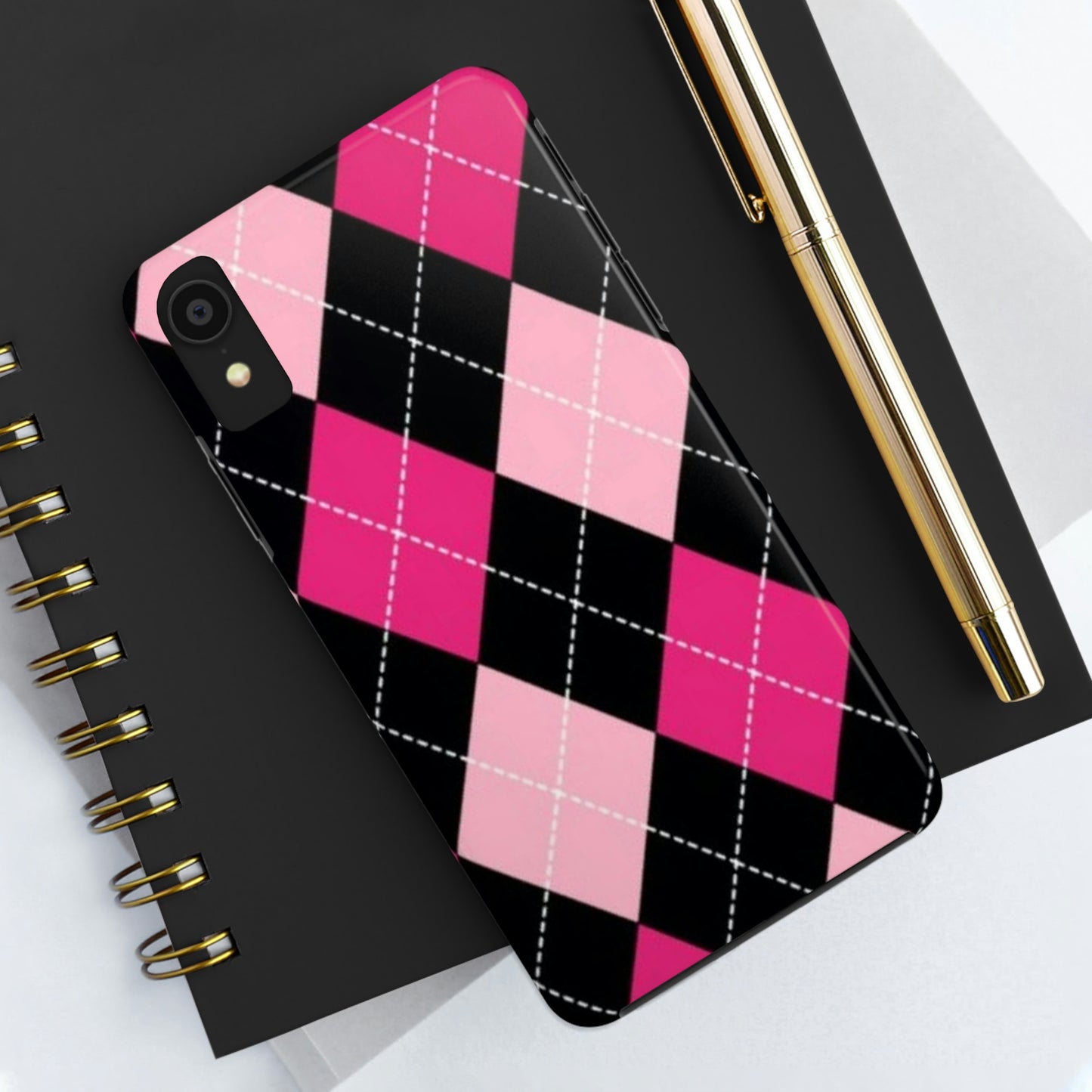 Pink Diamond phone case/ for iPhone/ plaid collection/ Tough Phone Cases